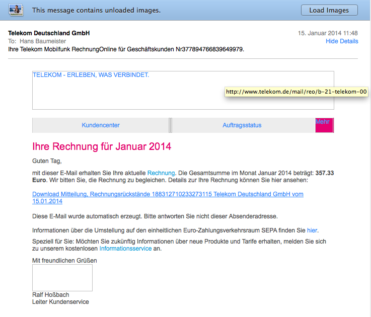 Telekom-Phishing